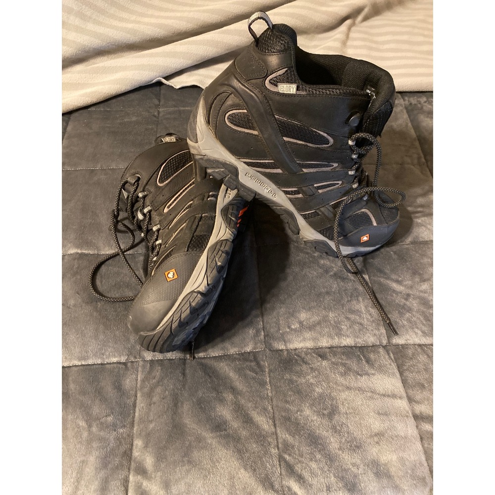 Merrell Work Moab Vertex Mid Waterproof Composite Toe Boots Black Mens 11.5 M